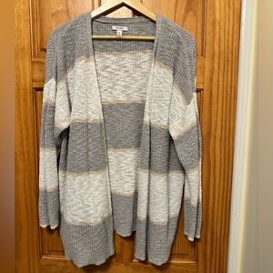 Nine West Gray and Cream Women's Cardigan